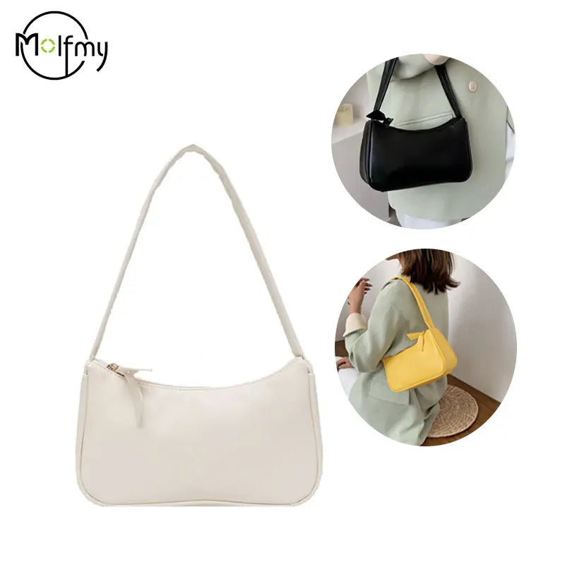 Women’s PU Leather Handbag – Simple Small Shoulder & Underarm Bag