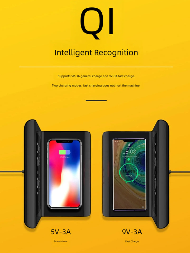 3-in-1 40W Wireless Charger with LED Clock