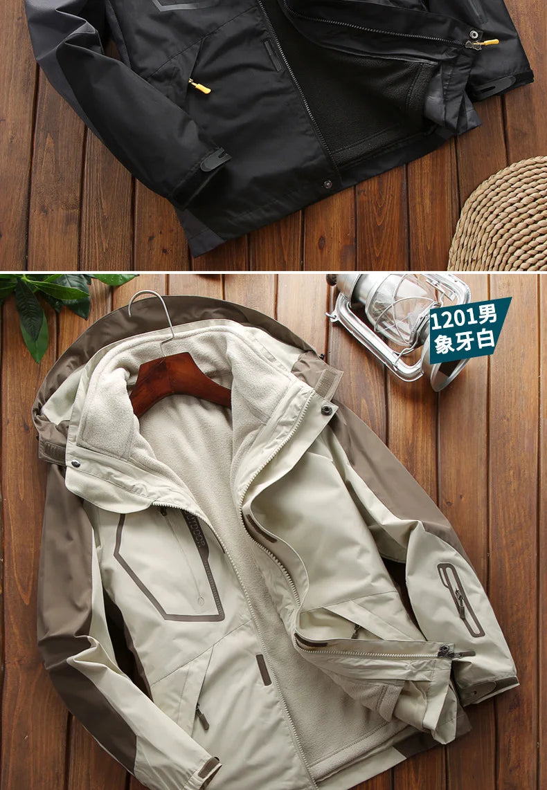 Men’s Winter Ski Jacket – Waterproof Windproof Snowboard & Trekking Coat