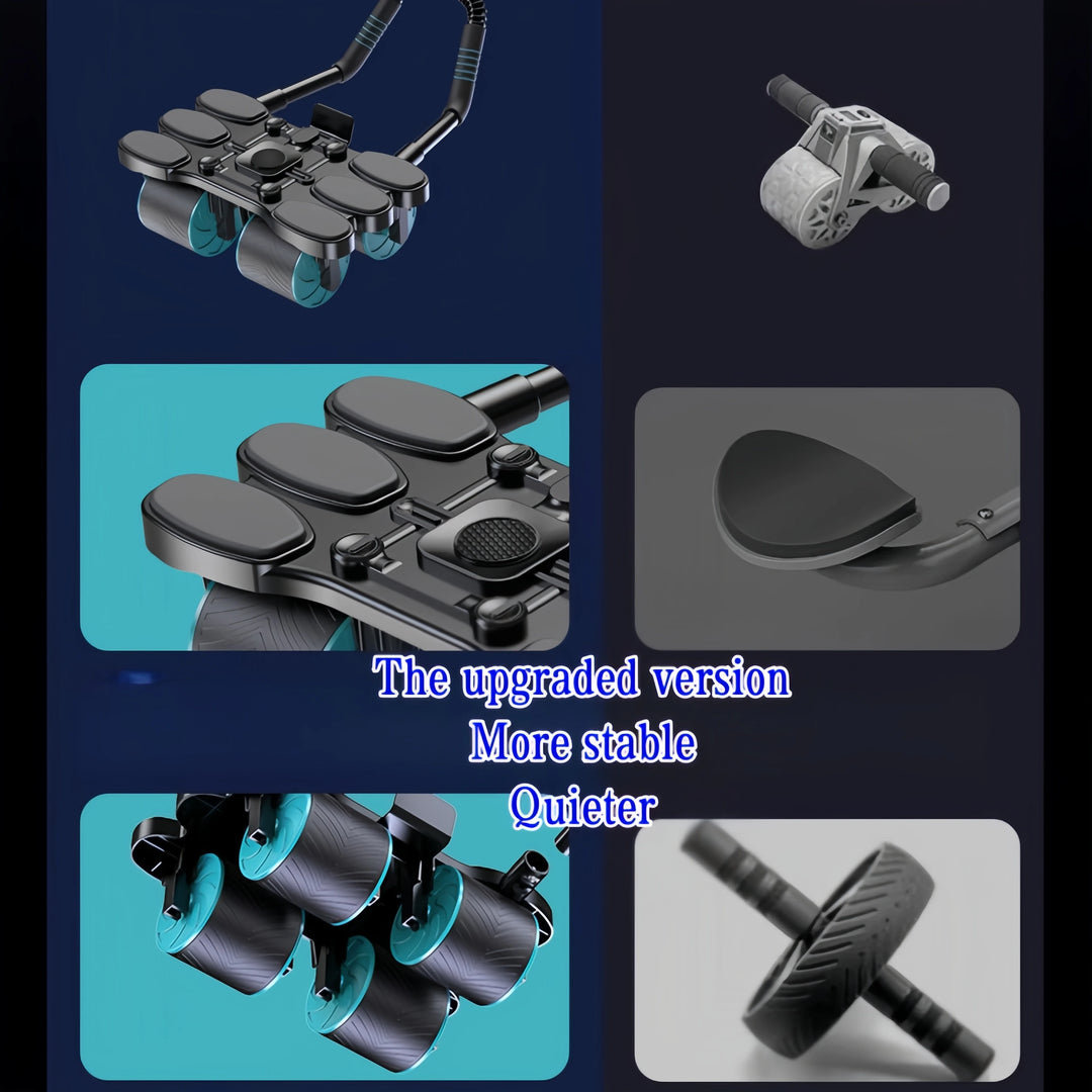 عجلة تمارين البطن SilentRoll™ - ارتداد رباعي العجلات