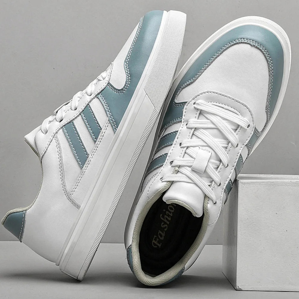 Shoes for Men Four Season Vulcanized Footwear Non-slip Casual Sneakers Fashion New Leather Round Toe Walking shoes tenis jeans