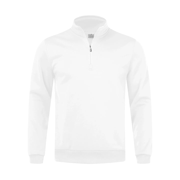 Men Sweatshirts Fall Spring Thicker Half Zip Pullover Hoody Solid Color Turtleneck for Male Outdoor