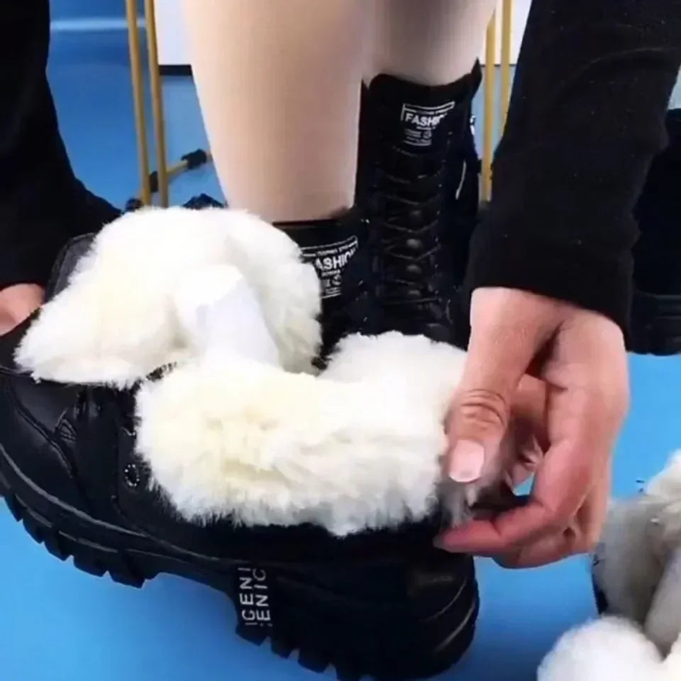 Women’s Winter Casual Shoes – Warm Velvet Thick-Soled Sneakers