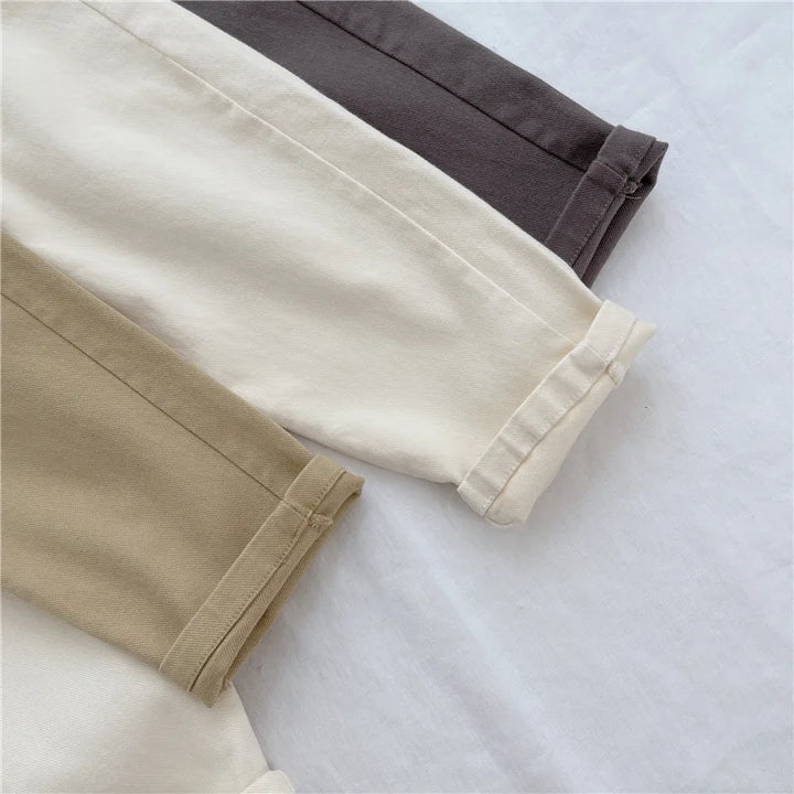 Korean Style Kids Pants - Autumn Spring Slacks for Boys & Girls, Foreign Fashion Trousers Winter Clothes for Girls