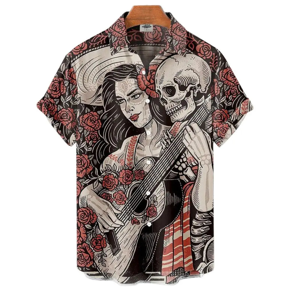 Men Shirts Y2K Clothing Funny For Men Hawaiian Harajuku 3D Printing Oversized Real Imported-china Camisa Floral Masculina Social