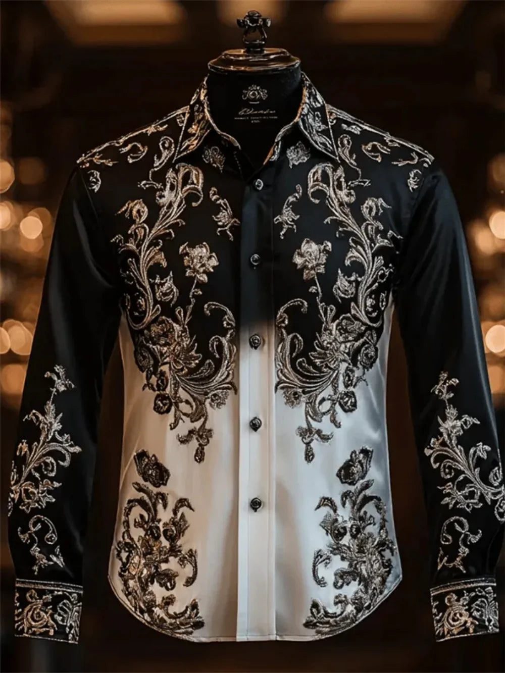 Men's Long Sleeved Shirt, High-Definition Printed Clothing, Outdoor Leisure Vacation, Luxury, Fashionable, High-Quality Designer
