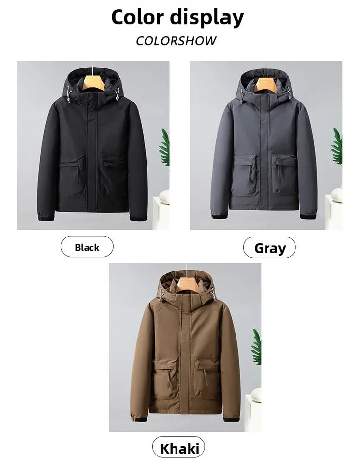 Men’s Outdoor Cycling Fleece Jacket – Lightweight Warm Workwear Coat for Teens