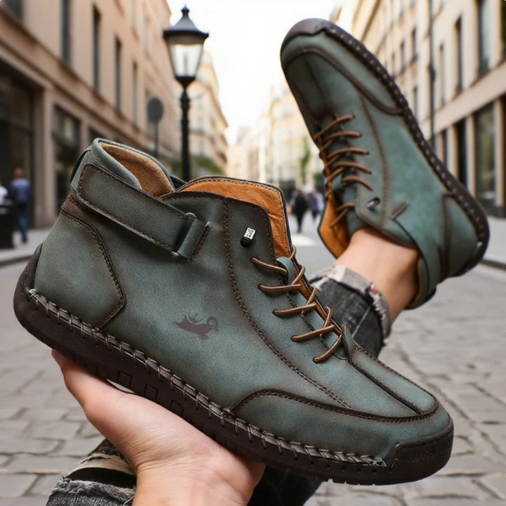 Barefoot Handmade Leather Boots for Men Spring Autumn Comfortable Soft Walking Loafers Fashion Retro Anti Slip Zero Drop Shoes