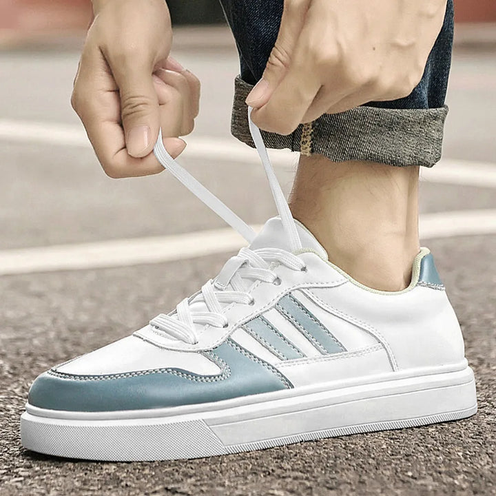 Shoes for Men Four Season Vulcanized Footwear Non-slip Casual Sneakers Fashion New Leather Round Toe Walking shoes tenis jeans