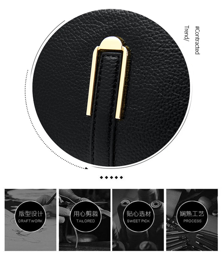 Women’s Luxury Leather Shoulder & Crossbody Bag – Designer 2024