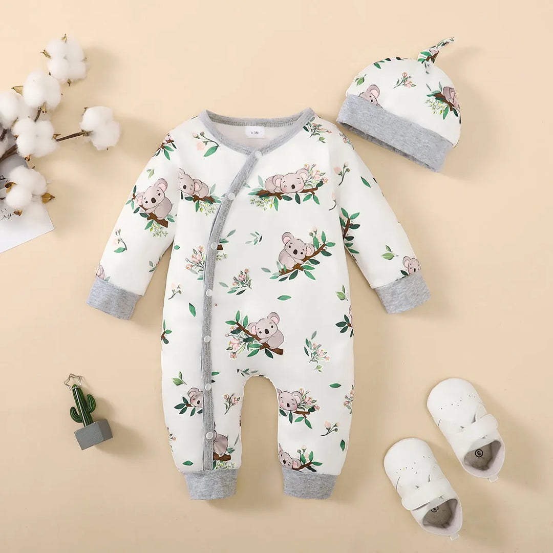 TinyBear™ Weicher Baby-Einteiler für Jungen – Modischer Winter-Strampler