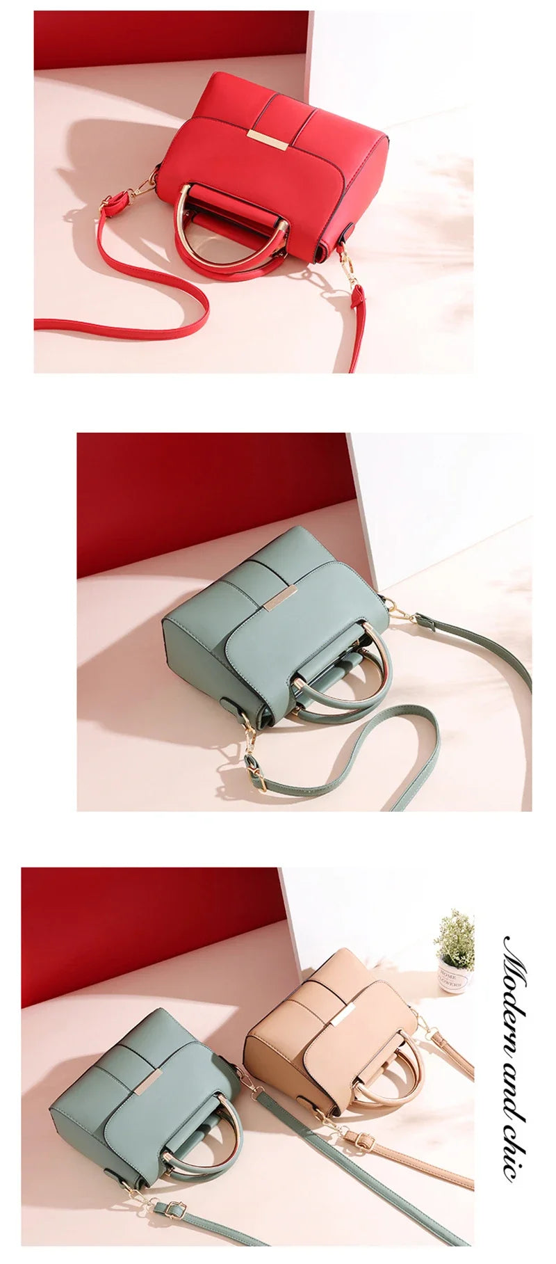 Women’s PU Leather Handbag – Small Designer Shoulder & Crossbody Tote