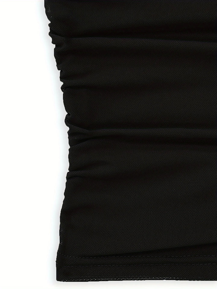 2025 Women’s Off-Shoulder Crop Top – Slim Fit Autumn/Winter Streetwear