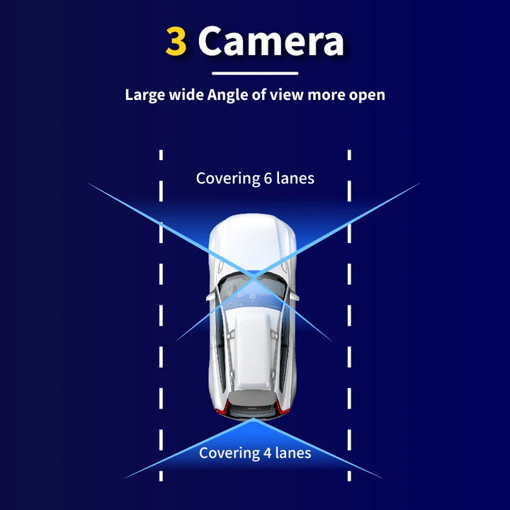 جهاز تسجيل فيديو رقمي للسيارة DriveEye™ بثلاث كاميرات بدقة 1080P FHD، صندوق أسود