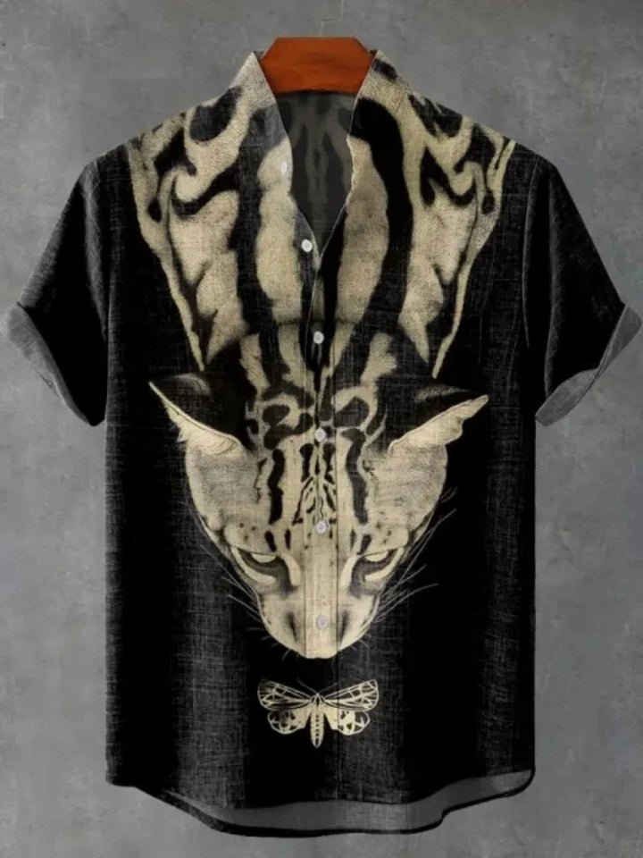 Men's Hawaiian Shirt, Men's 3D Printed Short Sleeved Shirt, Beach Vacation Linen