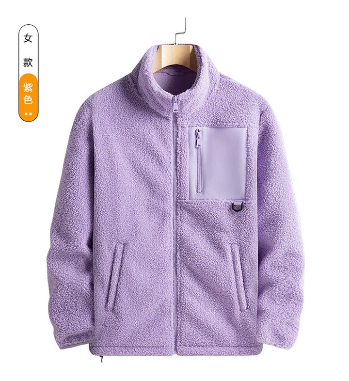 Men’s Warm Polar Fleece Jacket – Casual Outdoor Winter Coat