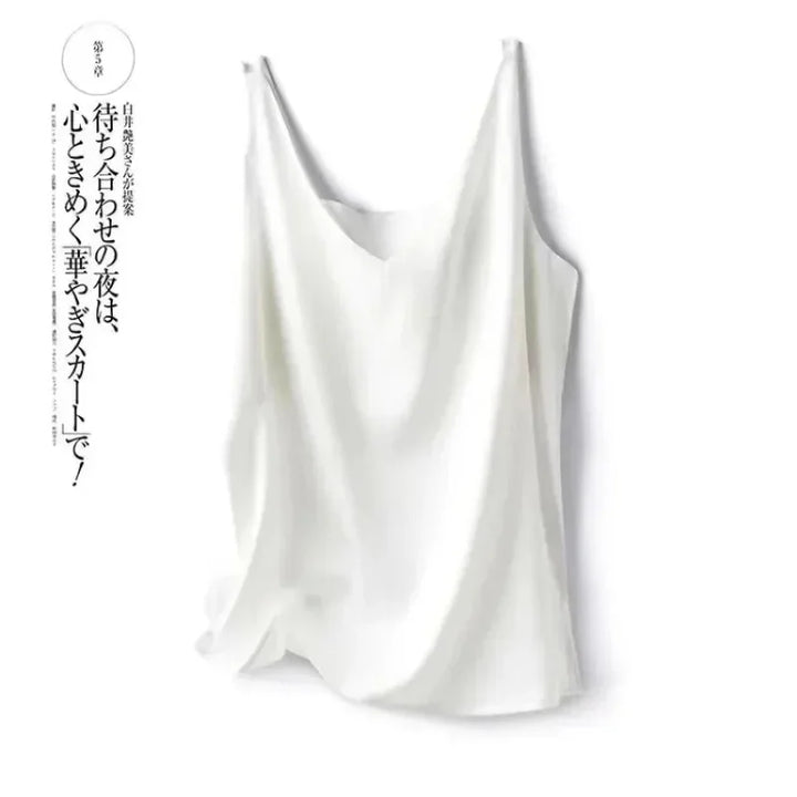 2025 Women’s Satin Silk Camisole – Sleeveless V-Neck Summer Tank Top
