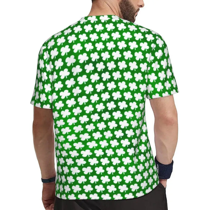 Sportswear T Shirt For Man Irish St Patricks Day T Shirts Hippie Green Plaid Summer Tees O Neck Streetwear Design Clothing Gift