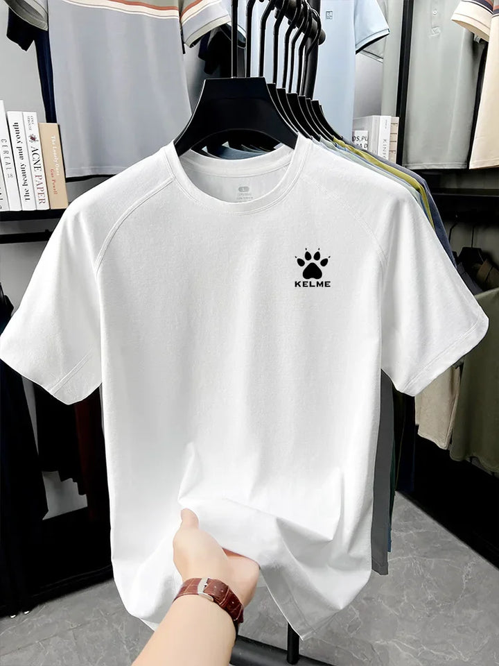 KELME's New Men's Summer High-Quality Round-Neck Breathable Quick-Drying Short-Sleeved Casual Sports Breathable Shirt